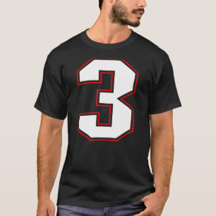 T-shirt Numéro 3 Joueur de l'équipe sportive d'anniversair