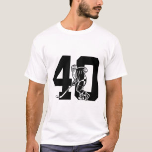T-shirt Numéro 40 Ans Hockey sur glace 40e Anniversaire