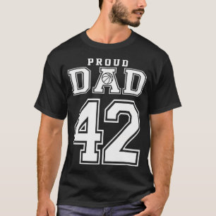 T-shirt Numéro 42 Personnalisé Fier Basketball Papa Person