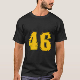 T-shirt Numéro 46 Yellow Sports Fan Jersey Numéro