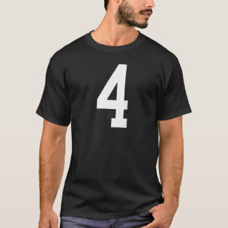 T-shirt Numéro 4 Formation de soccer en conception arrière