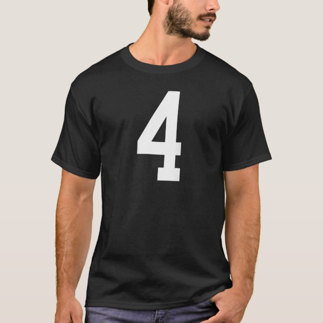 T-shirt Numéro 4 Formation de soccer en conception arrière (Devant)