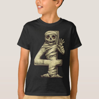 T-shirt Numéro 4 Mummy Halloween Thème 4 Année Enfants