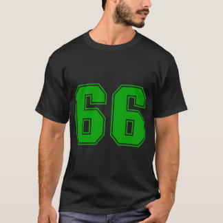 T-shirt Numéro 66 Green Sports Fan Jersey Numéro