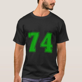 T-shirt Numéro 74 Green Sports Fan Jersey Numéro