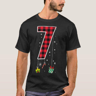 T-shirt Numéro 7 Citation de mème drôle 6 7 Six Sept Noël