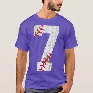 T-shirt Numéro 7 Vintage 7e anniversaire Baseball Lover 7