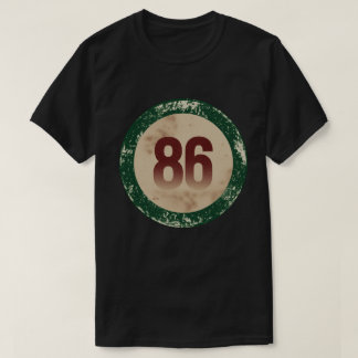 T-shirt Numéro 86 en détresse Vintage