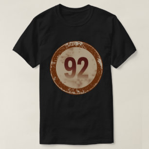 T-shirt Numéro 92 en détresse vintage