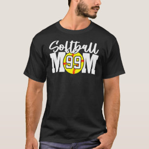 T-shirt Numéro 99 de la maman du softball