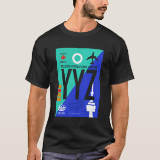 T-shirt Numéro de bagage du code de l'aéroport de Yyz Toro