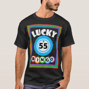 T-shirt Numéro de bingo chanceux G55 Boule de bingo chance