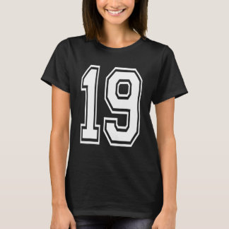 T-shirt Numéro de collège pour 19 ans