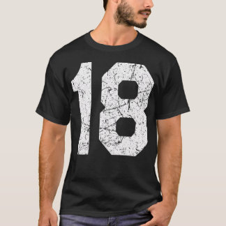 T-shirt Numéro de maillot 18 18e