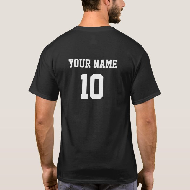 T-shirt Numéro de nom personnalisé avant arrière (Dos)