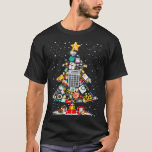 T-shirt Numéro de Père Noël comptable Arbre de Noël Co