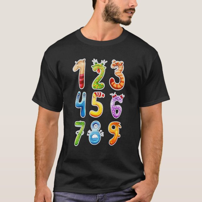 T-shirt Numéro De Représentation Math Retour À L'École Edu (Devant)