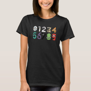 T-shirt Numéro du vilain 0-9 Costume Garçons Correspondant