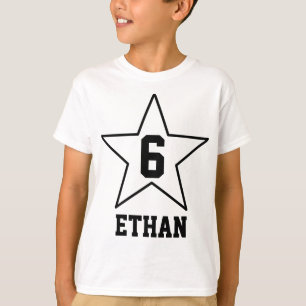 T-shirt Numéro et nom de l'anniversaire Style du collège É