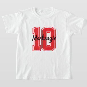 T-shirt Numéro et nom personnalisés 