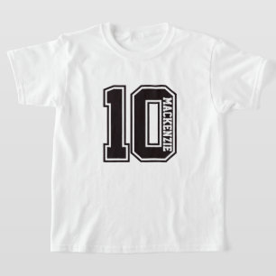 T-shirt Numéro et nom personnalisés 
