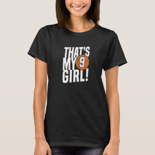 T-shirt Numéro Neuf C'est ma fille 9 Basketball Maman Papa