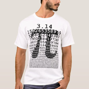 T-shirt Numéro noir d'origine pi jour symbole mathématique