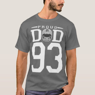 T-shirt Numéro personnalisé 93 Proud Football Papa Personn