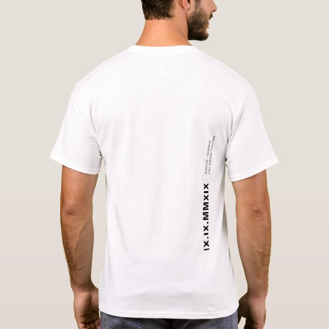 T-shirt Numéro romain moderne Anniversaire spécial (Dos)