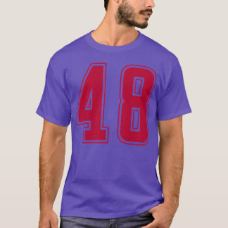 T-shirt Numéro Rouge 48eam Junior Sports Numéroté famille