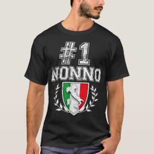 T-shirt Numéro Un grand-père italien non 