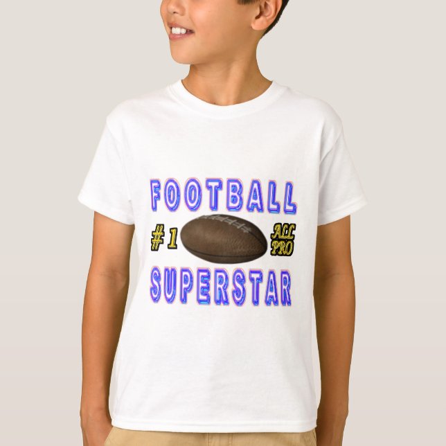 T-shirt Numéro un tout le superstar de football (Devant)