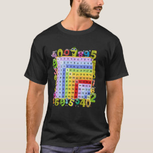 T-shirt Numéros de dinosaure Multiplication Math Carré Ret