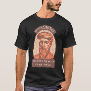T-shirt Numéros De Maths vintages Pythagoras Portrait Et Q