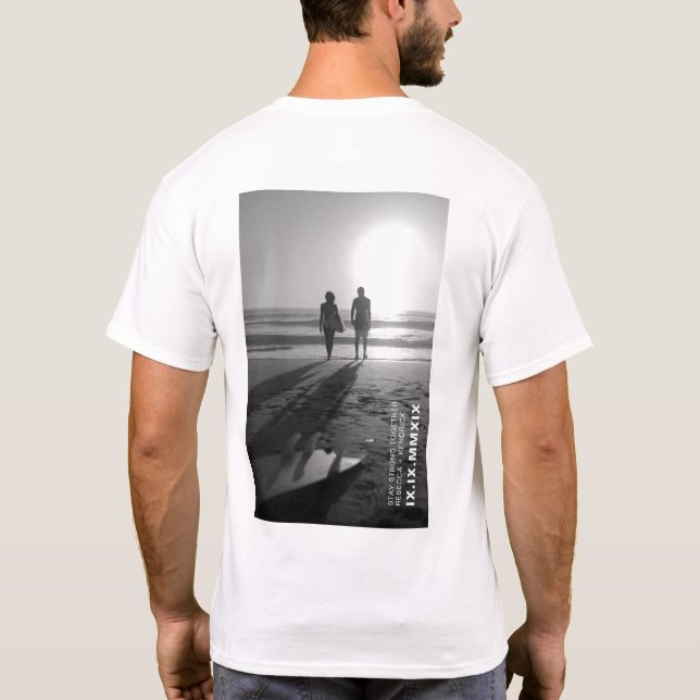 T-shirt Numéros romains modernes Anniversaire Date Corresp (Dos)