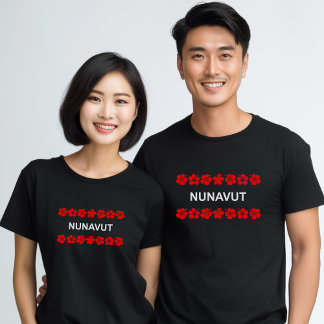 T-shirt Nunavut Bandes Aloha Rouge Foncé