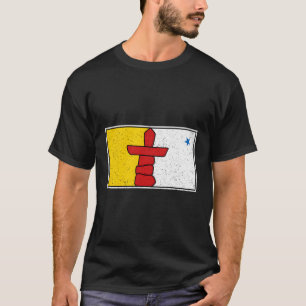 T-shirt Nunavut Territoire Drapeau Nord du Canada