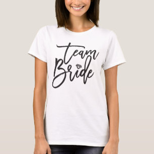 T-shirt nuptiale de mariage de partie de diamant