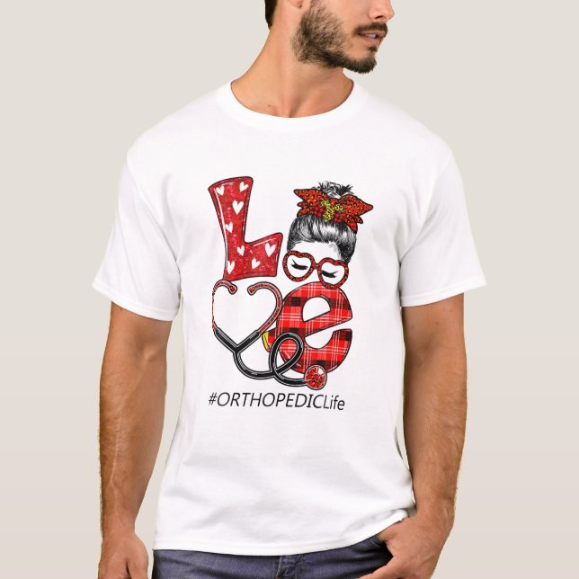 T-shirt Nurse Plaid Leopard Love (Devant)