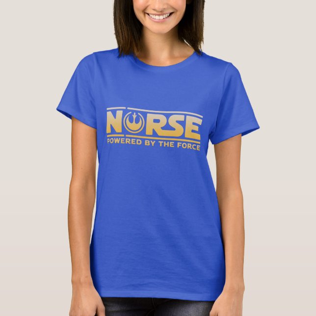 T-shirt Nurse, Powered By The Force (Devant)