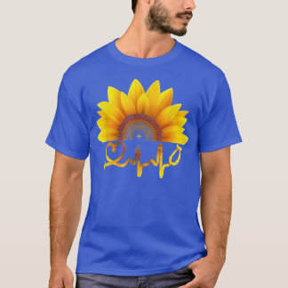 T-shirt Nurse Uniform Stethoscope Heartbeat Sunflower Spri