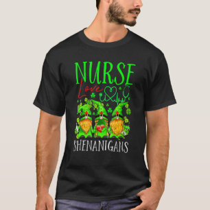 T-shirt Nurses Love Shenanigans Gnomes Nurse St Patricks D