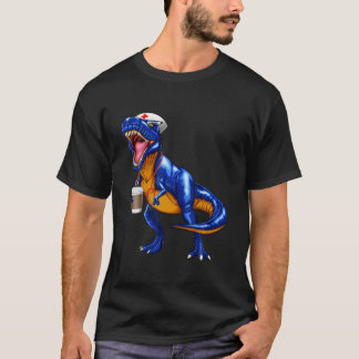 T-shirt Nursesaurus T Rex Café T Nurse Saurus Dinosaure G