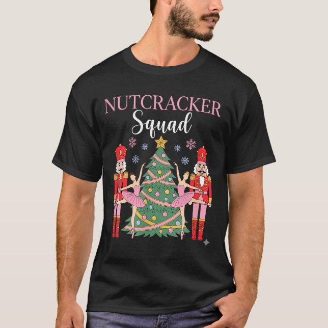 T-shirt Nutcracker Ballet Christmas Ballerina Nk Dance Squ (Devant)