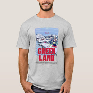 T-shirt Nuuk Groenland Colorées Maisons Poster
