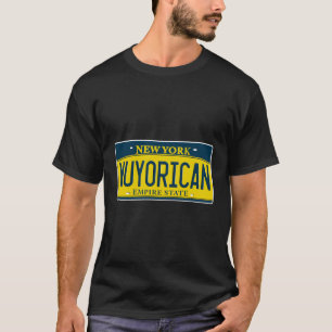 T-shirt Nuyorican Puerto Rican Ny New York US License Plat