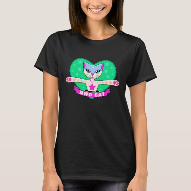 T-shirt NWO Cat (sombre) (Devant)
