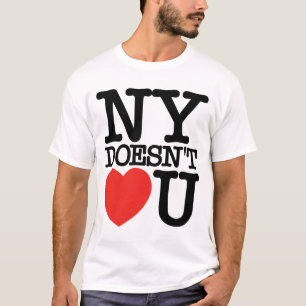 T-shirt NY ne fait pas coeur (amour) U