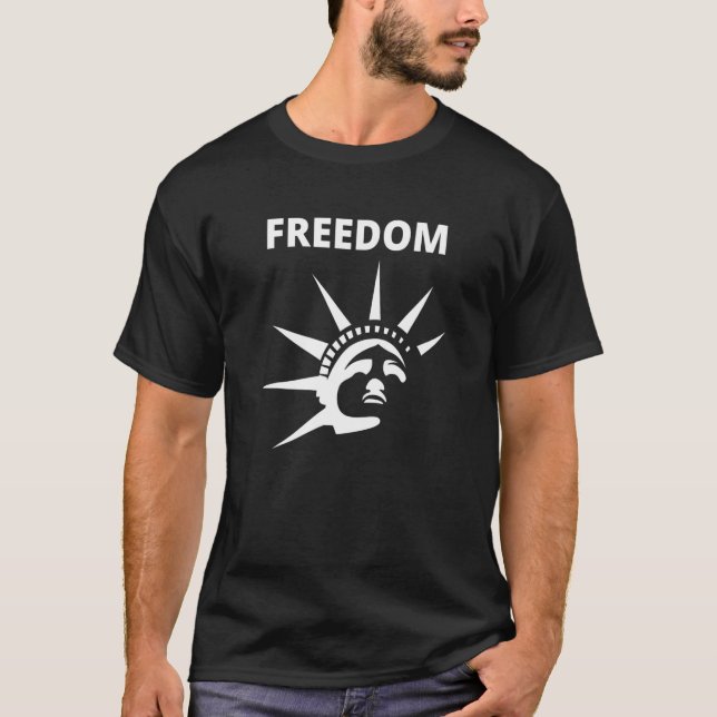 T-shirt Ny New York Freedom Statue Of Liberty (Devant)
