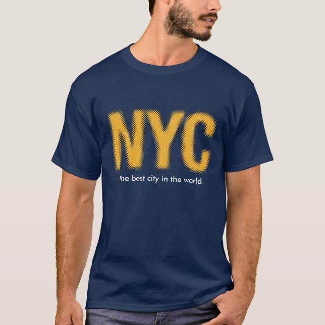 T-shirt NYC_gold.ai, est la meilleure ville au monde (Devant)
